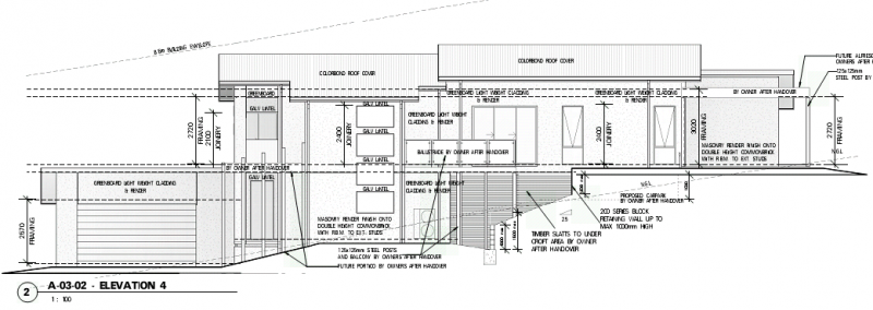 Home Builders Coomera delivering a sloping block home design cross-section